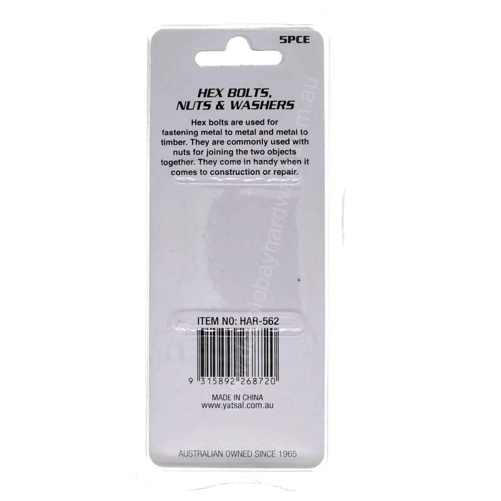 DURAMAX 10x50mm Hex Bolt Nut Washer Set HAR - 562