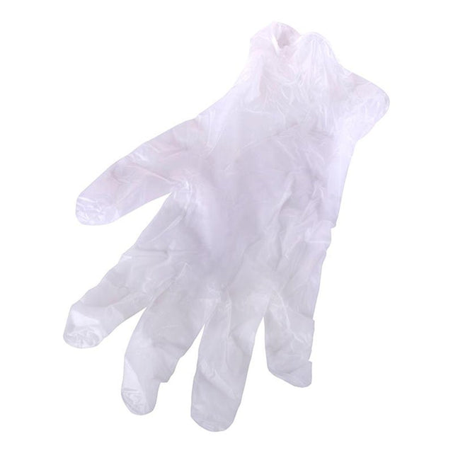 Easy Care Vinyl Powder Free Disposable Gloves Food Safety L Clear 100Pcs