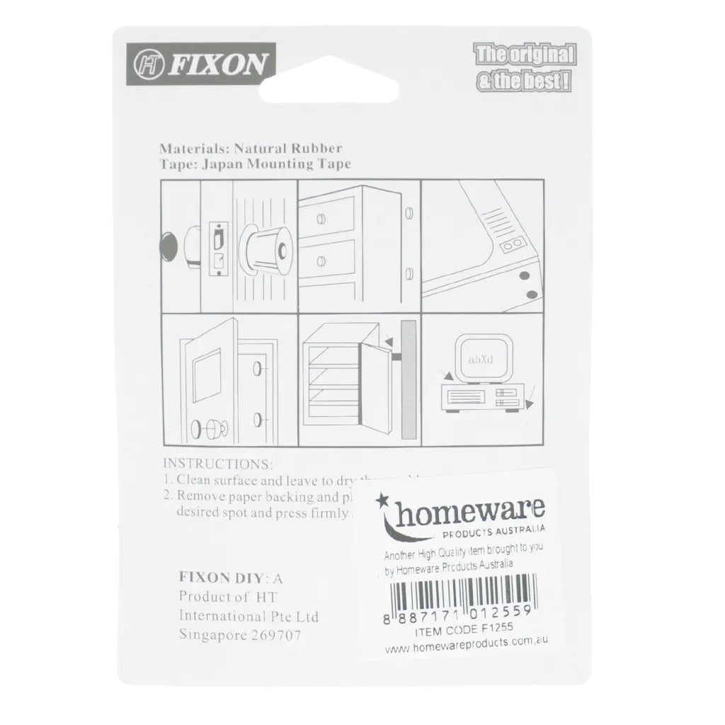 FIXON Adhesive Door Bumper Clear 40mm F1255