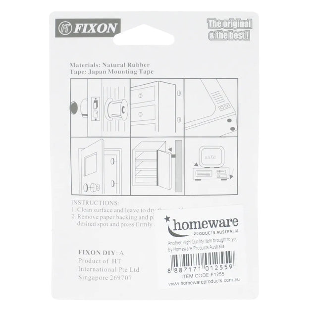 FIXON Adhesive Door Bumper Clear 40mm F1255