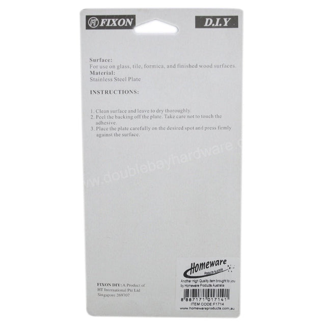 Fixon Stainless Steel Adhesive and Screw On Sign Beware of The Dog 150x60x2mm