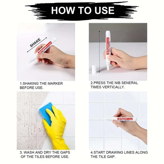 Flysea Grout Tile Pen White