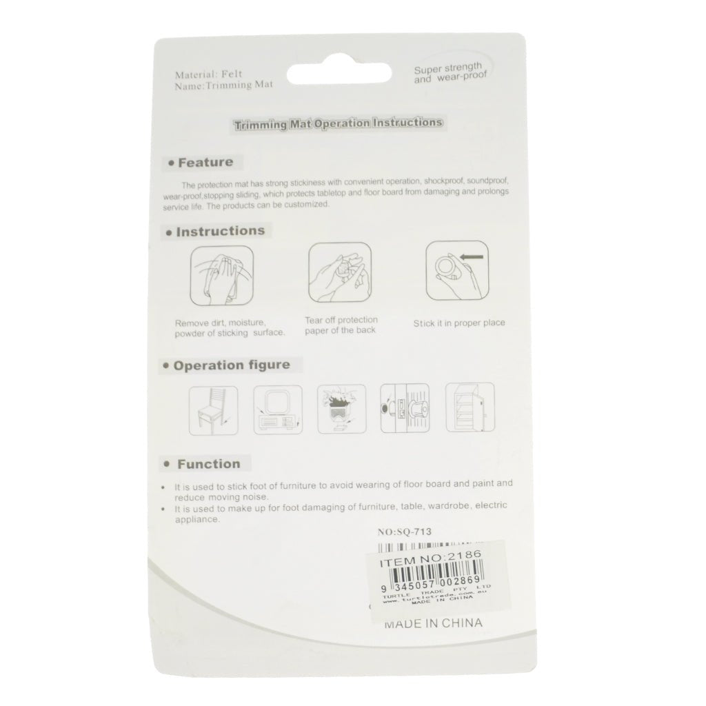 Furniture Protection Cushion Trimming Mat Round 25mm 18Pcs 2186