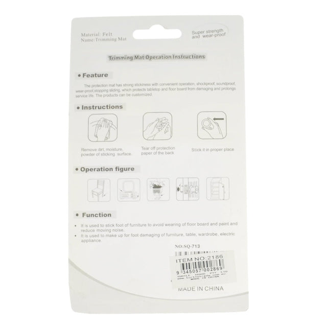 Furniture Protection Cushion Trimming Mat Round 25mm 18Pcs 2186