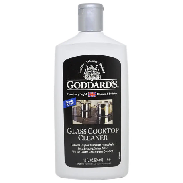 Goddard's Glass Cooktop Cleaner bottle on a white background