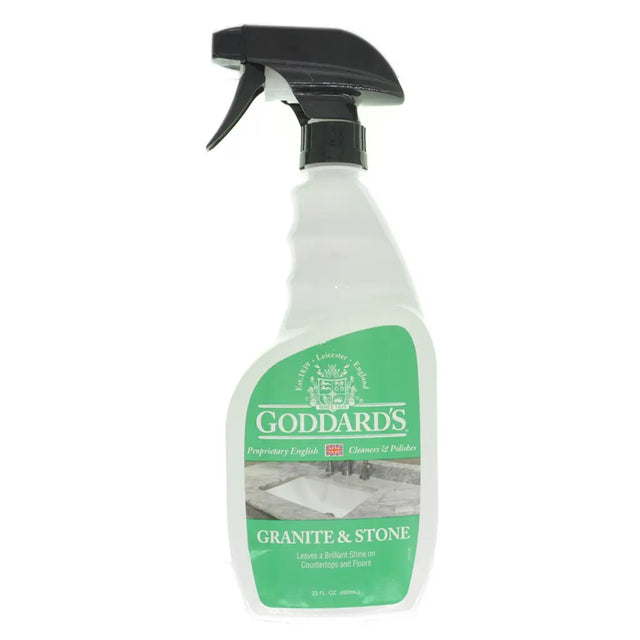 Goddard's Granite & Stone cleaner spray bottle on a white background
