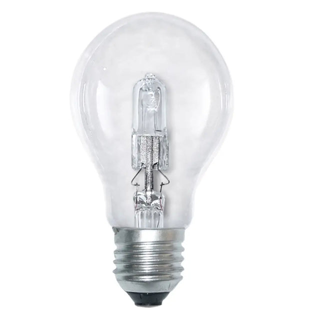 Clear light bulb on a white background