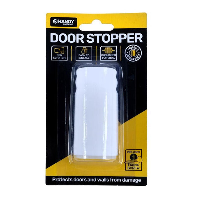 Handy Hardware Cushioned Door Stopper White 35x73mm 238538