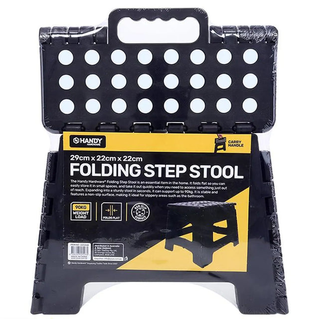 Handy Hardware Plastic Folding Step Stool Black 29x22x22cm 225064