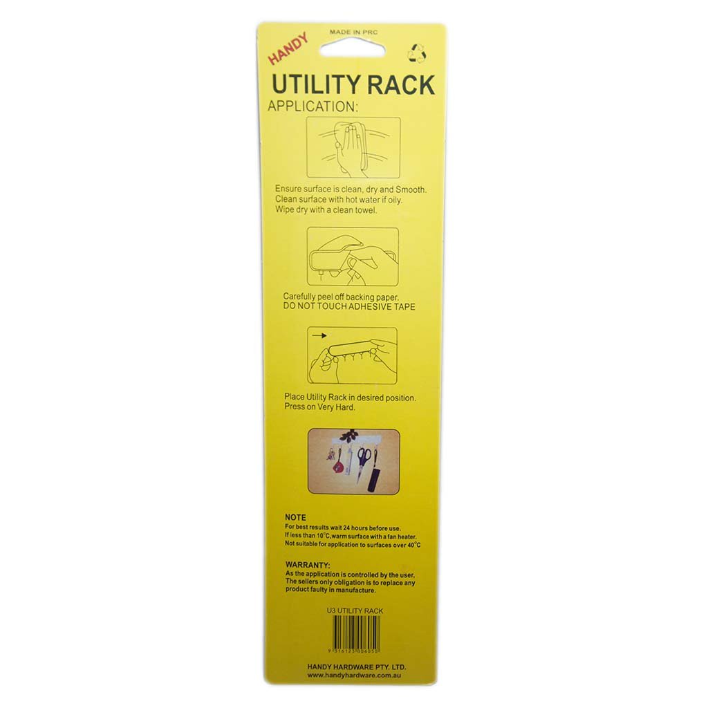 HANDY PRODUCT Stick - On Utility Rack with 5 Hooks U3