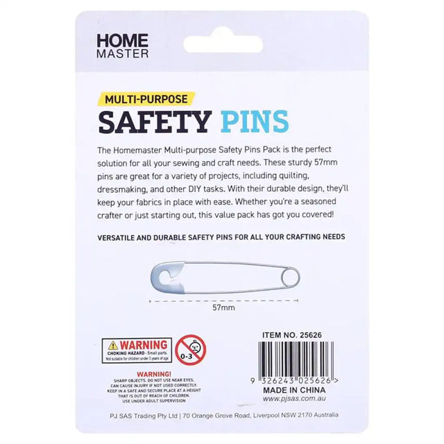 HOME MASTER Safety Pins 57mm 72Pcs 25626