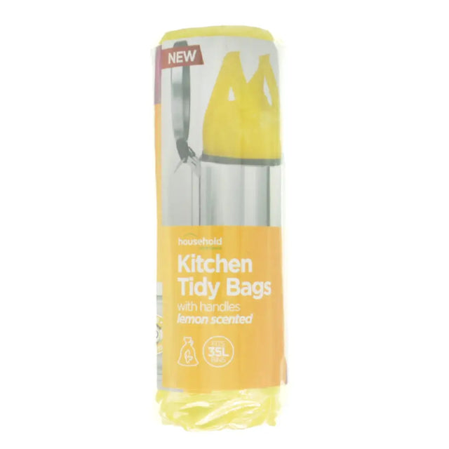Household Kitchen Tidy Bags With Handle 35L 58x71cm 20Pcs