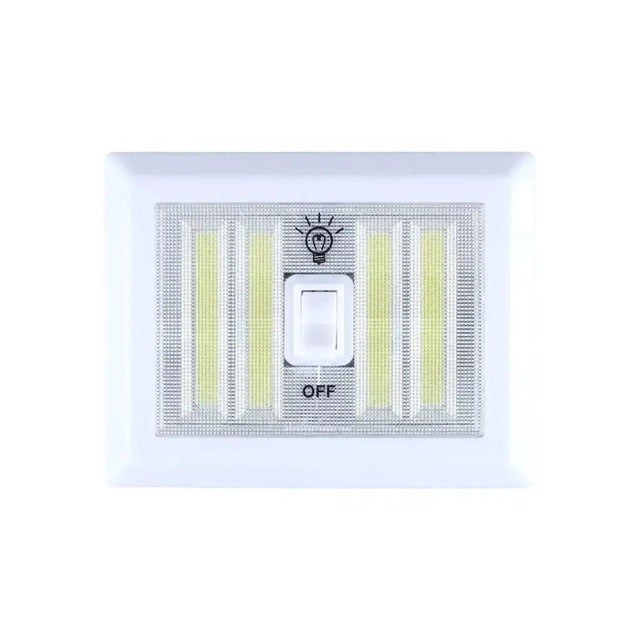 Light switch with LED lights on a white background