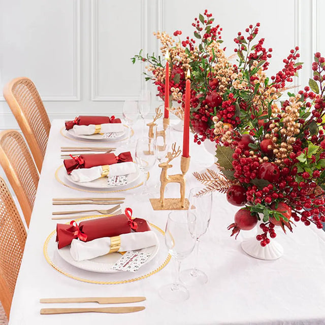KERI Taper Dinner Candle 2x25cm Red Dripless 6Pcs