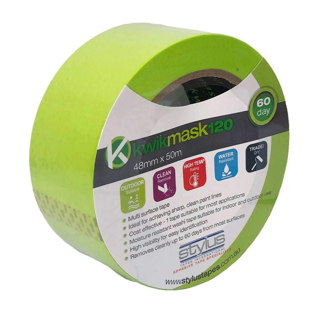 Kwikmask 120 Green 60 Day Masking Tape 48mm X 50m 8297