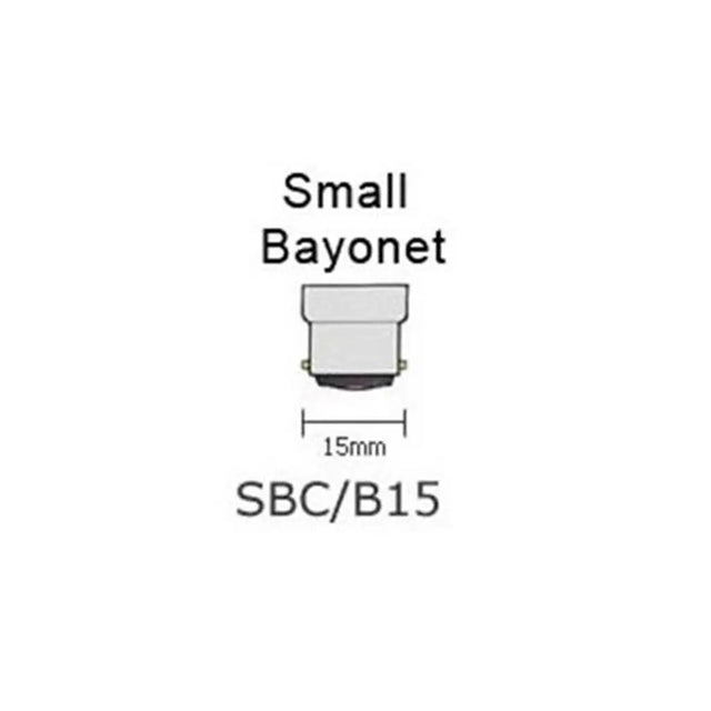 Small bayonet fitting with dimensions on a white background