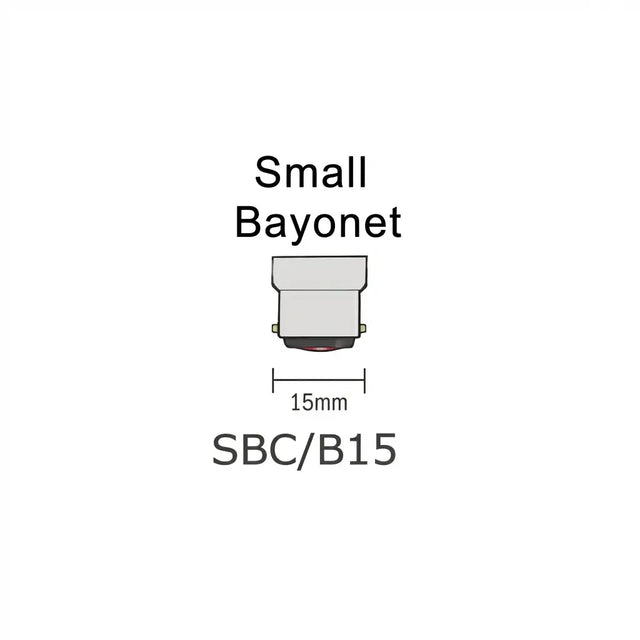 Small bayonet fitting with dimensions on a white background