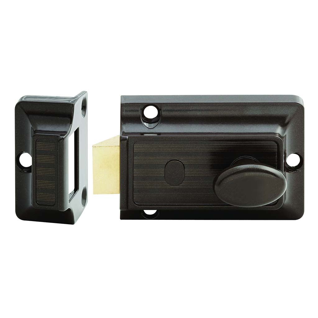Lockwood 100 Night Latch Brown Body 100FBDP