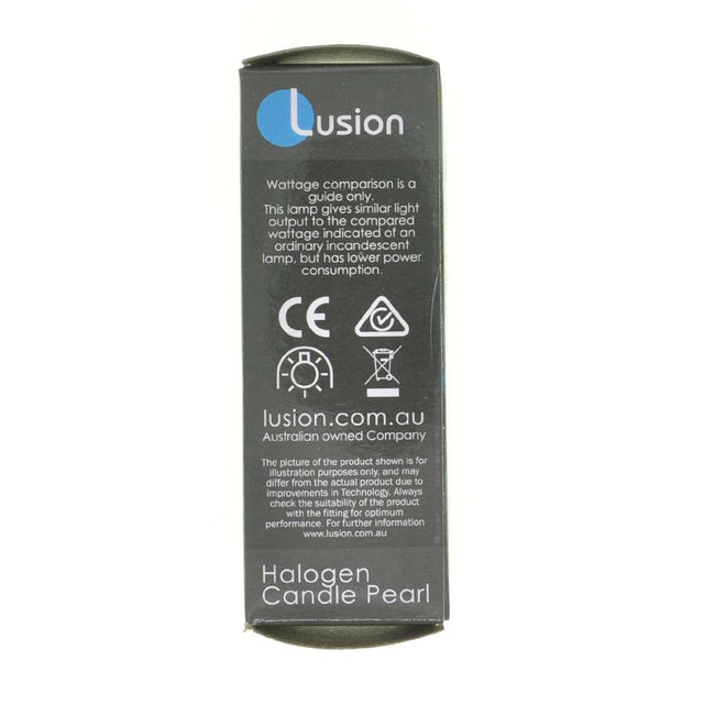 Lusion Candle Halogen Light Bulb B22 240V 18W Pearl 30101