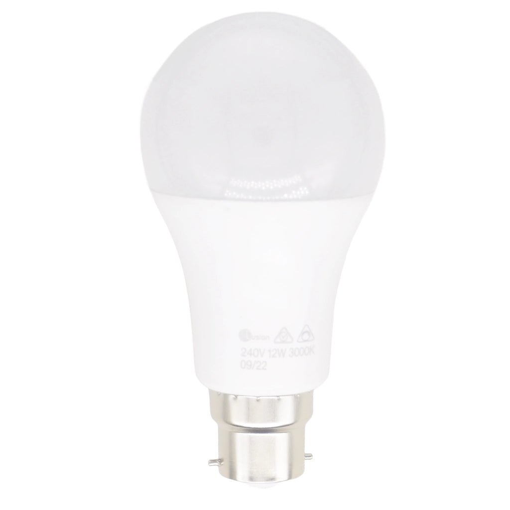 Lusion GLS LED Light Bulb B22 240V 12W W/W Opal 20422