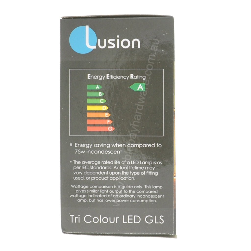 Lusion GLS Tri Colour LED Light Bulb B22 240V 10W 20601