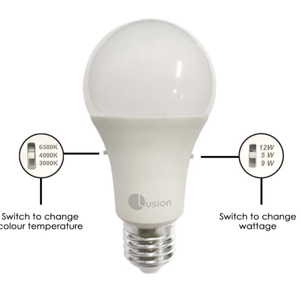 Lusion GLS Trimax Multi Wattage/Colour LED Light Bulb B22 240V 20681
