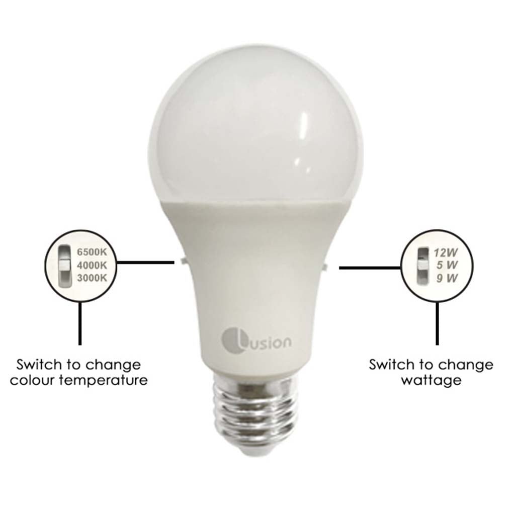 Lusion GLS Trimax Multi Wattage/Colour LED Light Bulb E27 240V 20680
