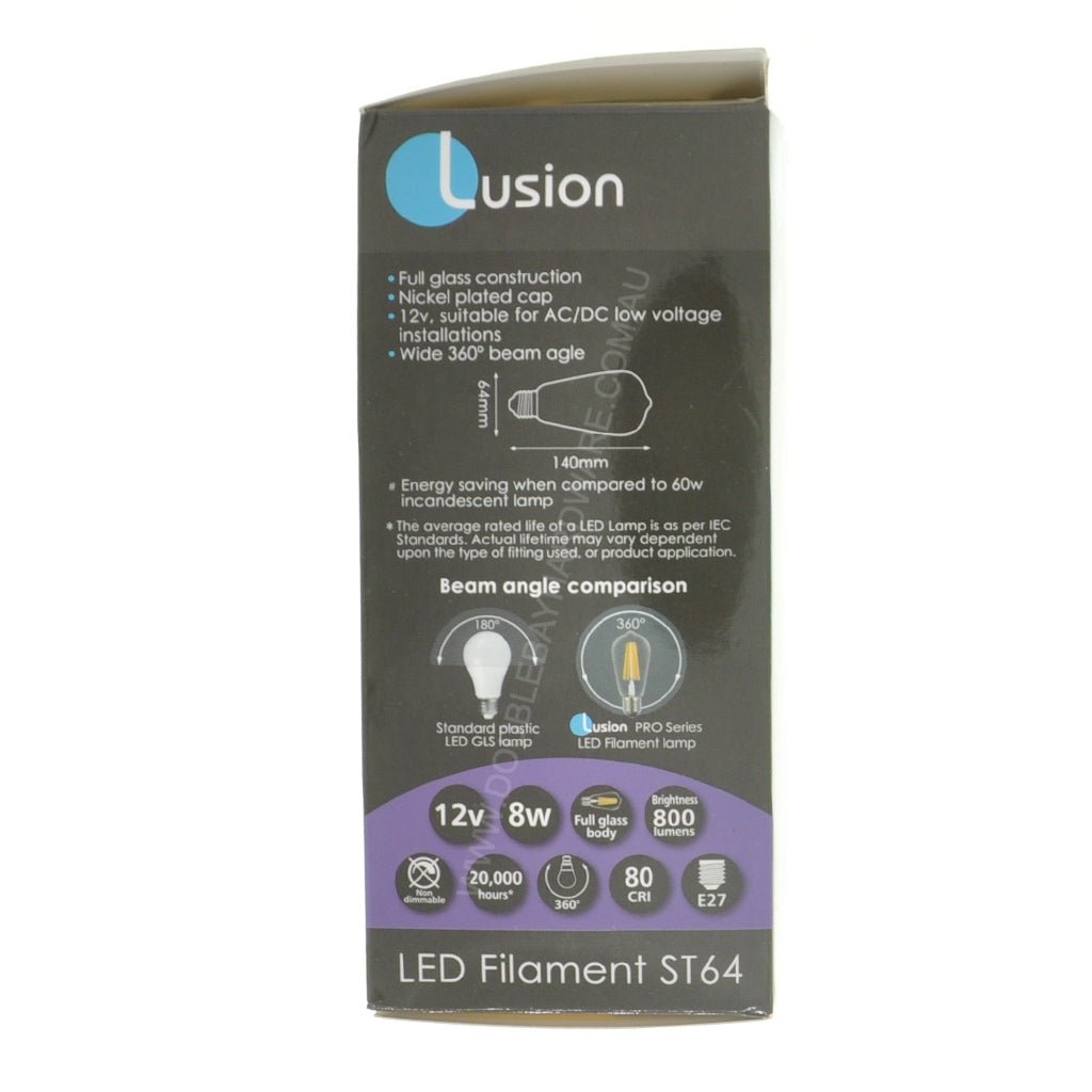 Lusion LED ST64 Filament E27 12V 8W W/W 20991