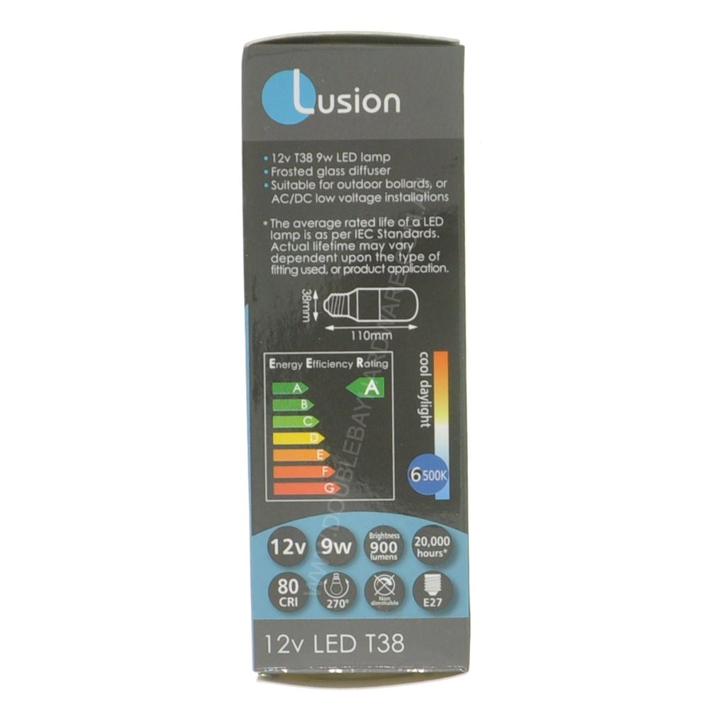 Lusion T38 LED Light Bulb E27 12V 9W C/DL Frosted 21003