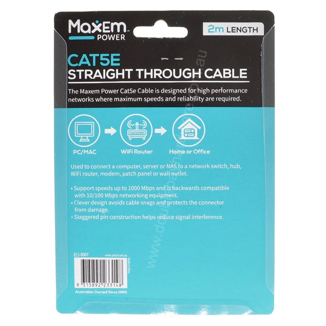 MaxEm Cat5e Internet Cable 2m ELS - 0007