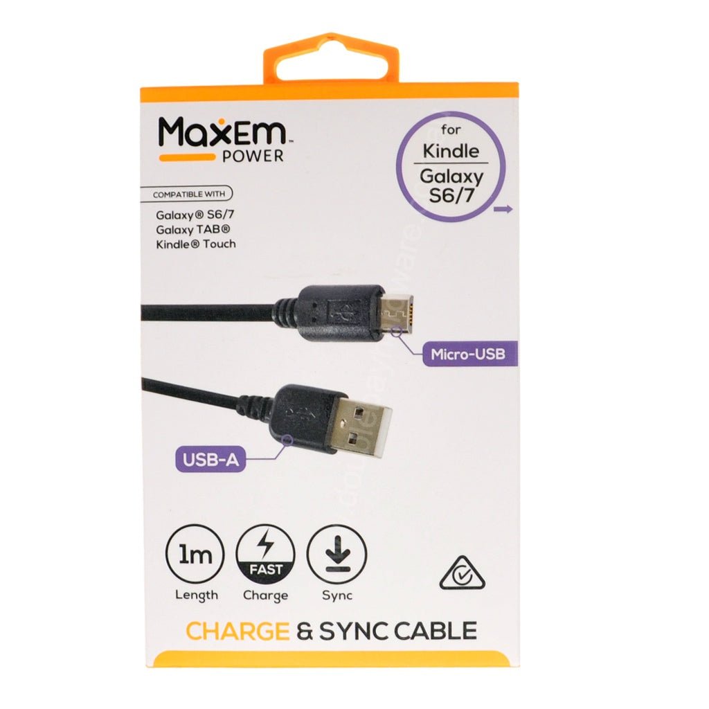 MaxEm Micro - USB To USB - A Charge & Sync Cable 1M ELS - 0166
