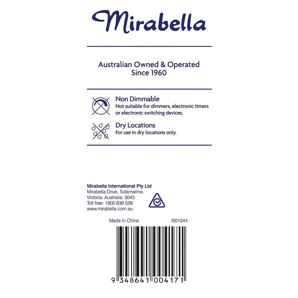 Mirabella GLS Filament LED Light Bulb E27 4W W/W I001244