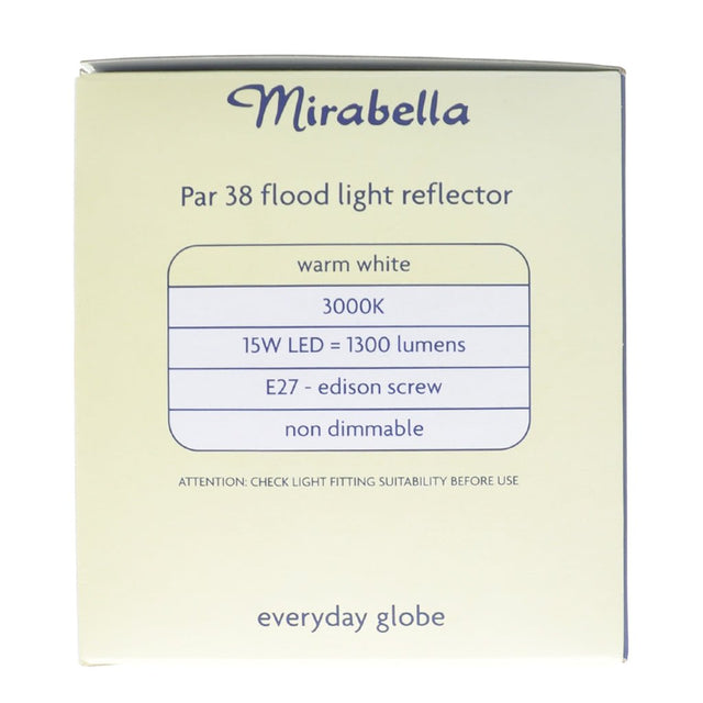 Mirabella PAR38 Reflect LED Light Bulb E27 240V 15W W/W