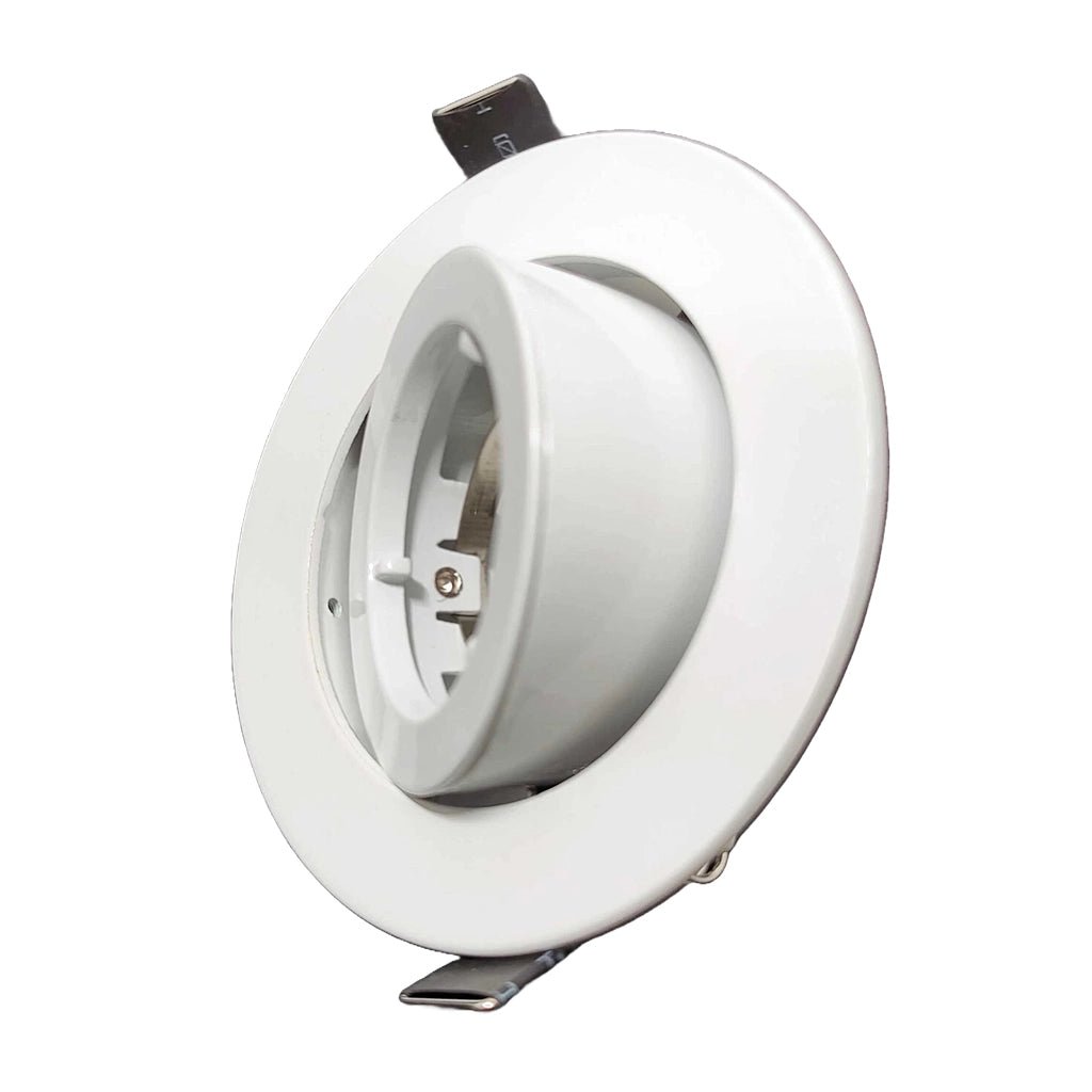 MR16 Downlight Fitting Gimble Frame 90mm Cut White
