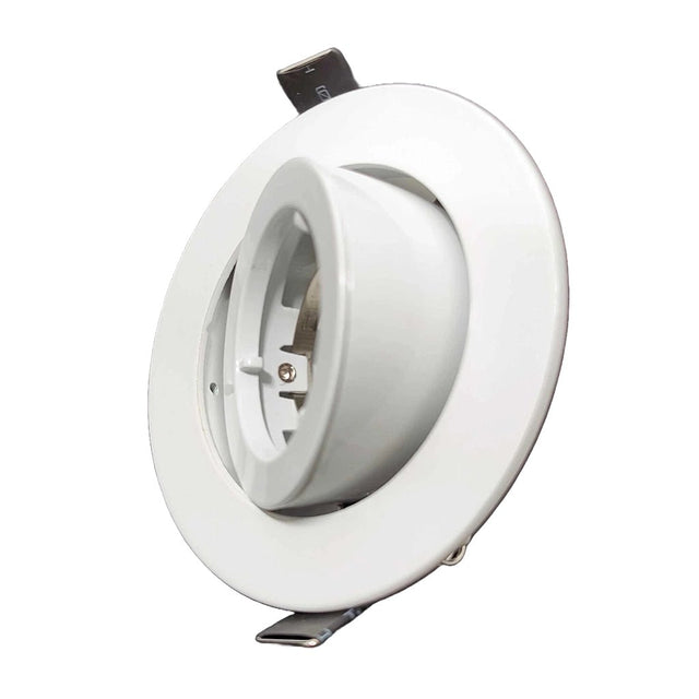 MR16 Downlight Fitting Gimble Frame 90mm Cut White