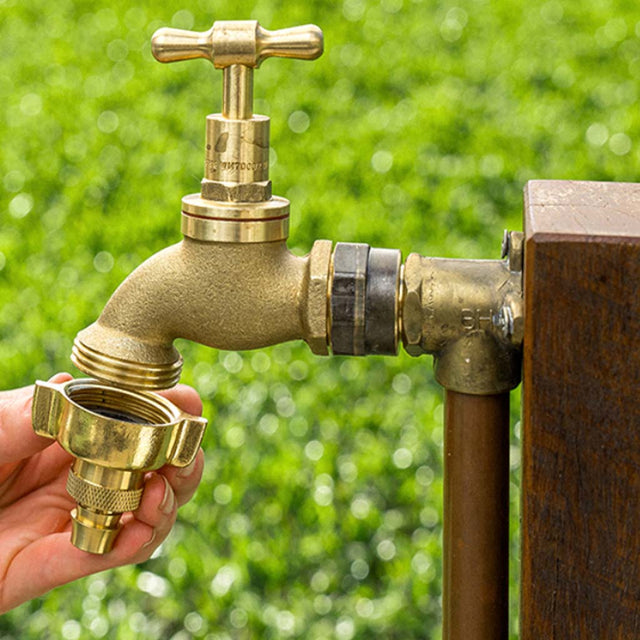 neta Solid Brass 12mm Screw - On Tap Adaptor For 1" Tap MH/RBS000A54