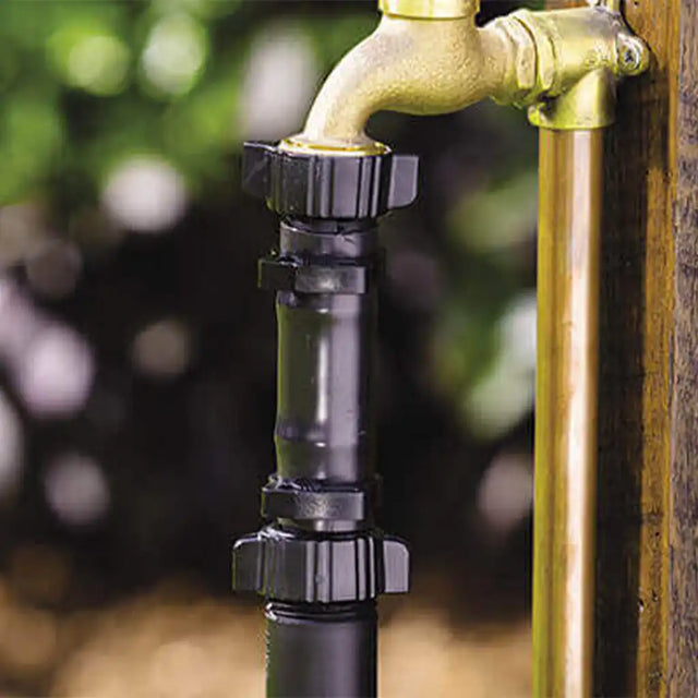 Neta 25mm poly tube tail connector showing easy-grip wings and fitting detail