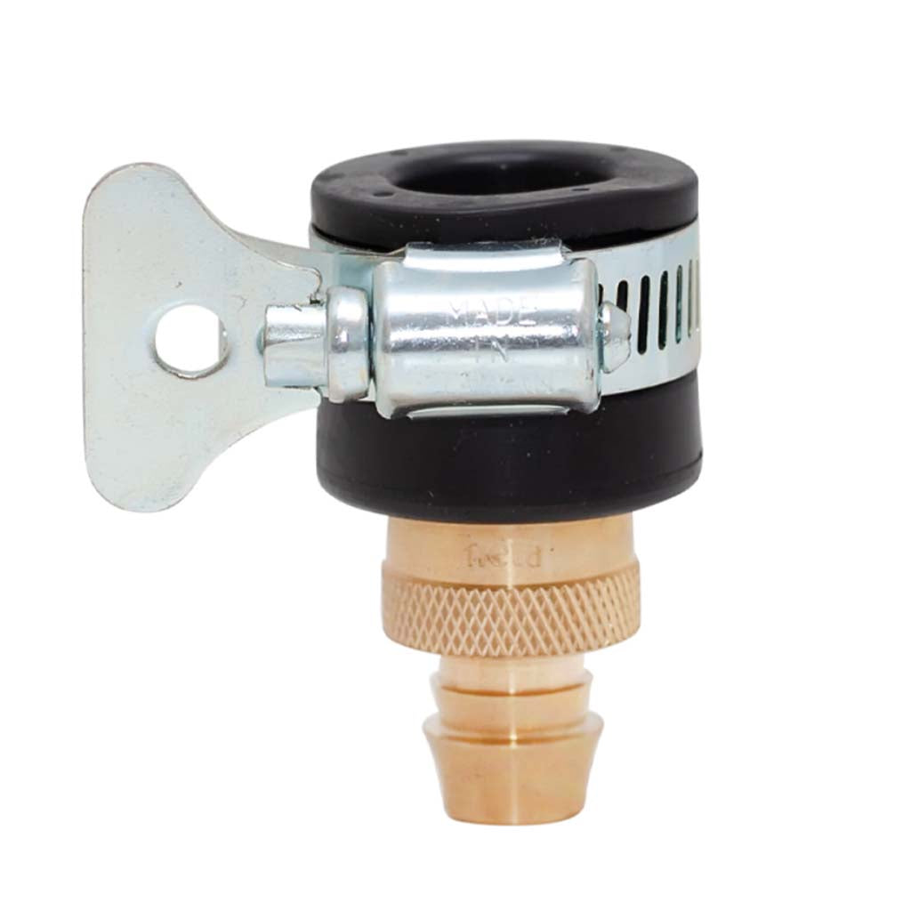 neta Solid Brass Plain Tap Adaptor Fits 12mm Hose to 15mm Outlet