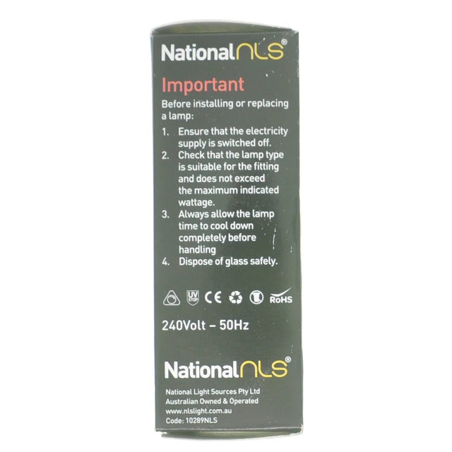 nls Candle Halogen Light Bulb B15 240V 28W Clear 10289NLS