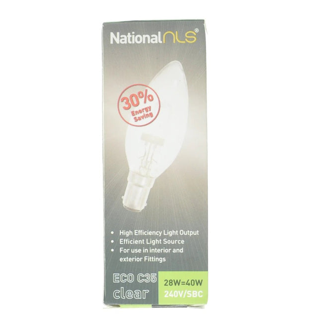 nls Candle Halogen Light Bulb B15 240V 28W Clear 10289NLS