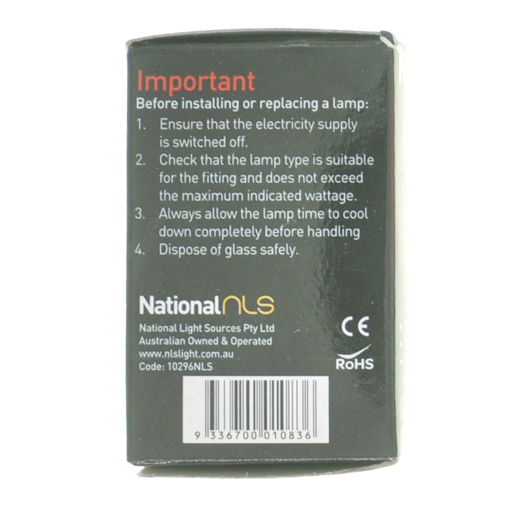 nls Fancy Round Halogen Light Bulb B22 240V 28W Clear 10296NLS