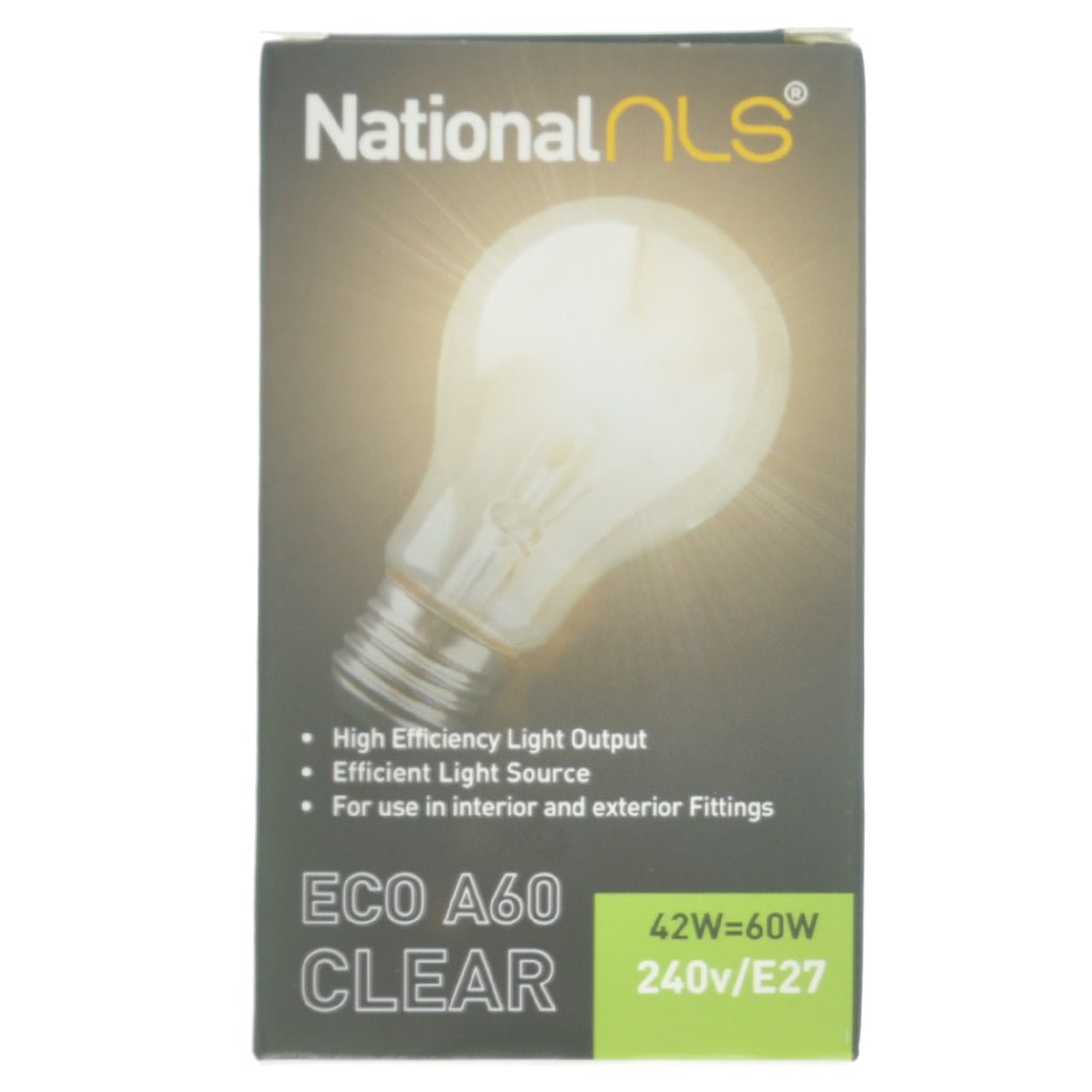 nls GLS Halogen Light Bulb E27 240V 42W Clear 10328NLS