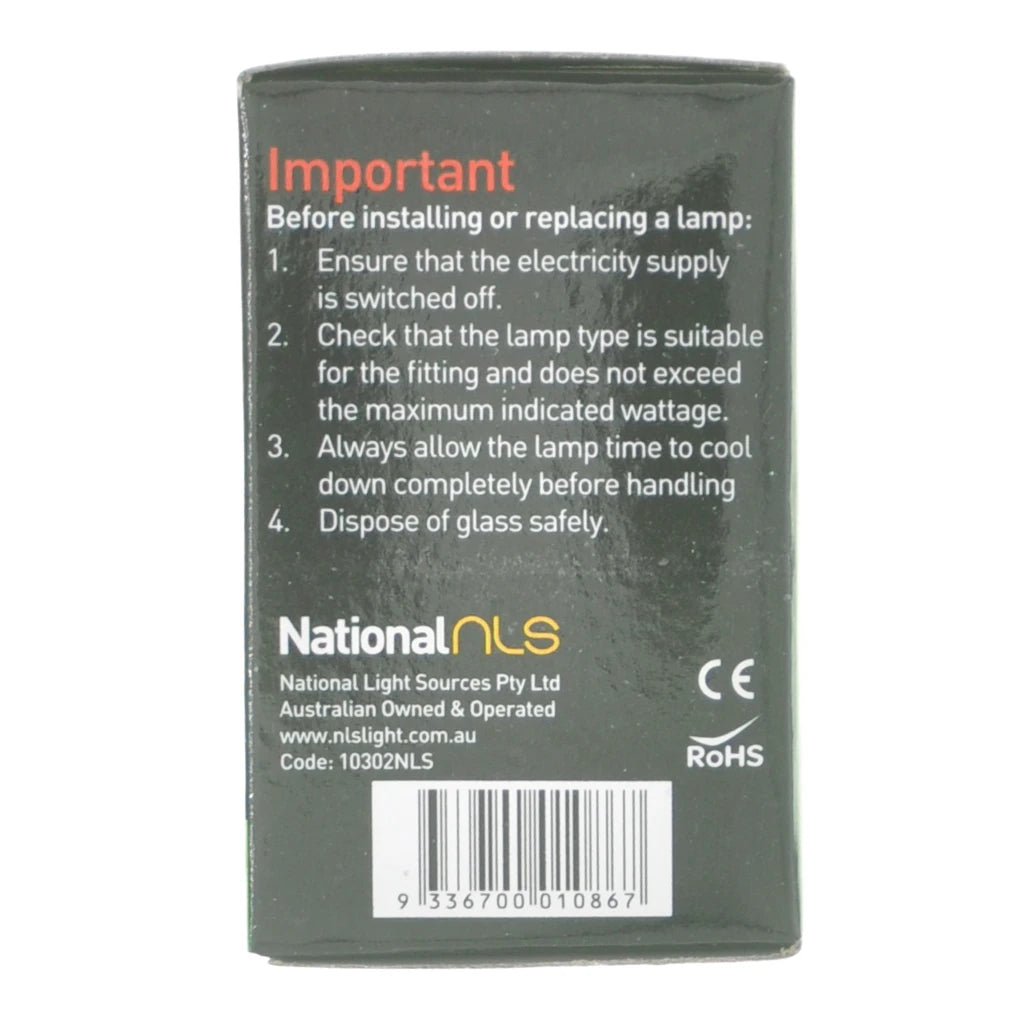 nls Fancy Round Halogen Light Bulb B15 240V 28W Frost 10302NLS