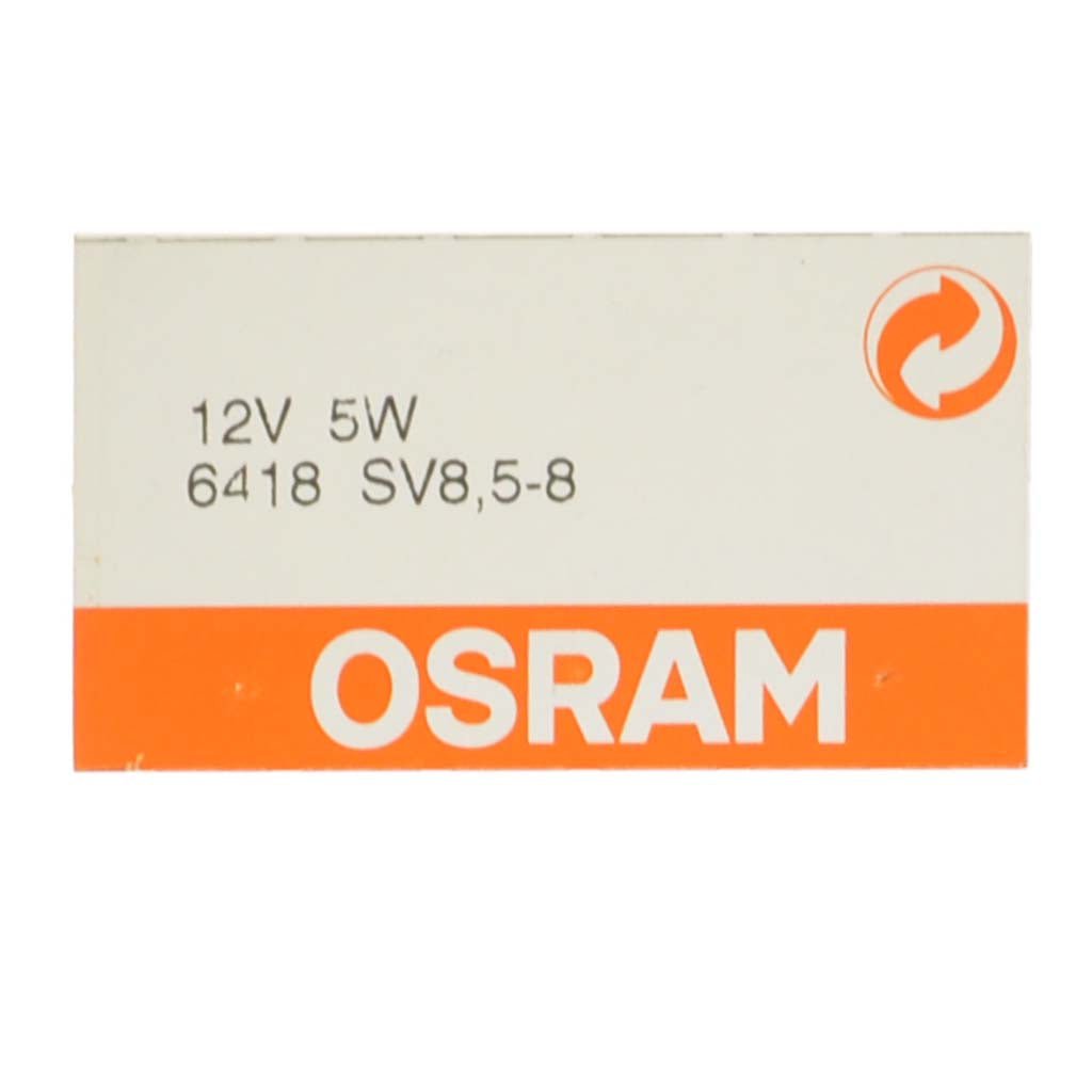 OSRAM C5W Festoon Automotive Globe 12V 5W 36mm 6418