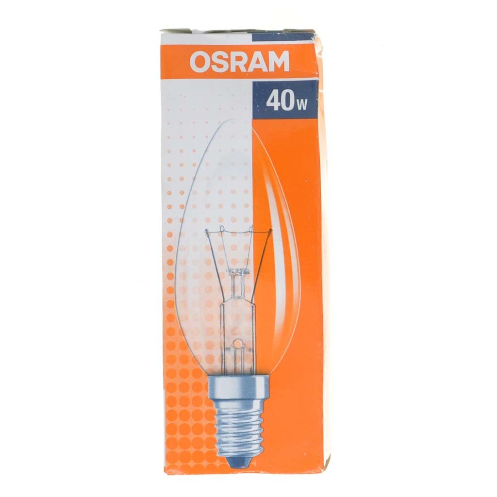 OSRAM Candle Incandescent Light Bulb E14 240V 40W Clear ZS230 - 40B
