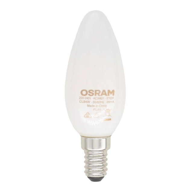 Osram Candle LED Light Bulb E14 240V 4W Pearl W/W