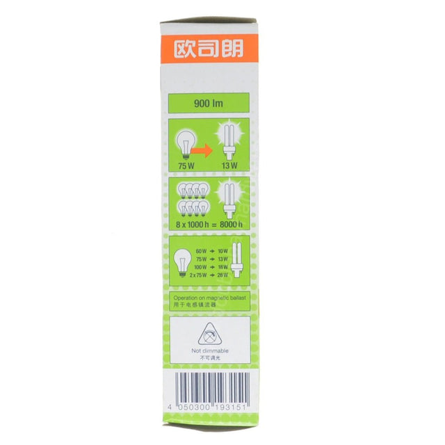 OSRAM Dulux D Compact Fluorescent Light Bulb G24d - 1 13W/840