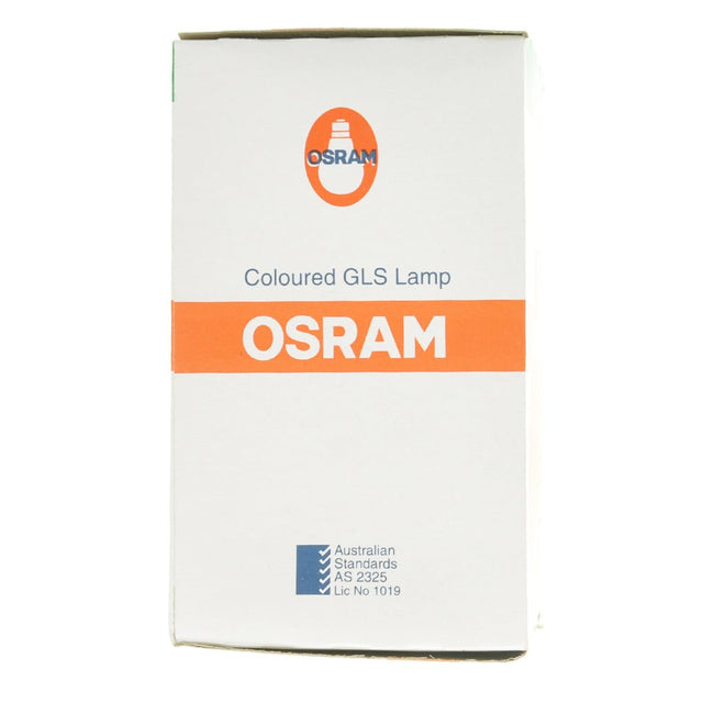 OSRAM GLS Party Coloured Light Bulb B22 240V 40W Orange