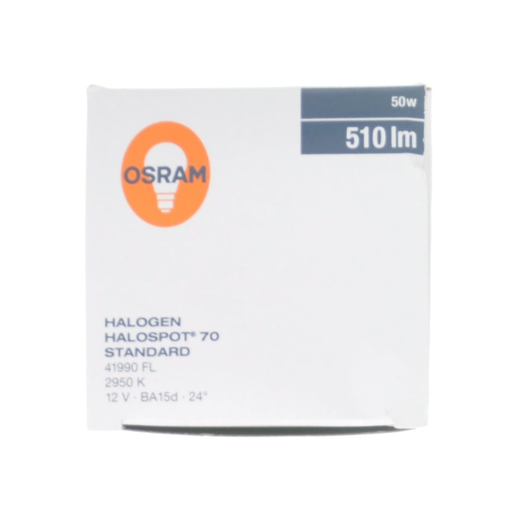 OSRAM HALOSPOT 70 ALU Halogen Light Bulb BA15d 12V 50W 24° 41990FL