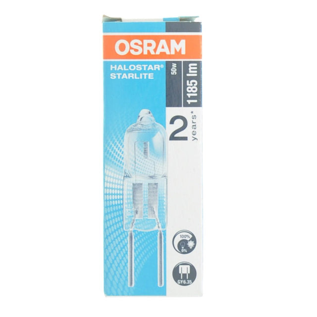 Osram Halostar Bi - Pin Halogen Light Bulb GY6.35 12V 50W